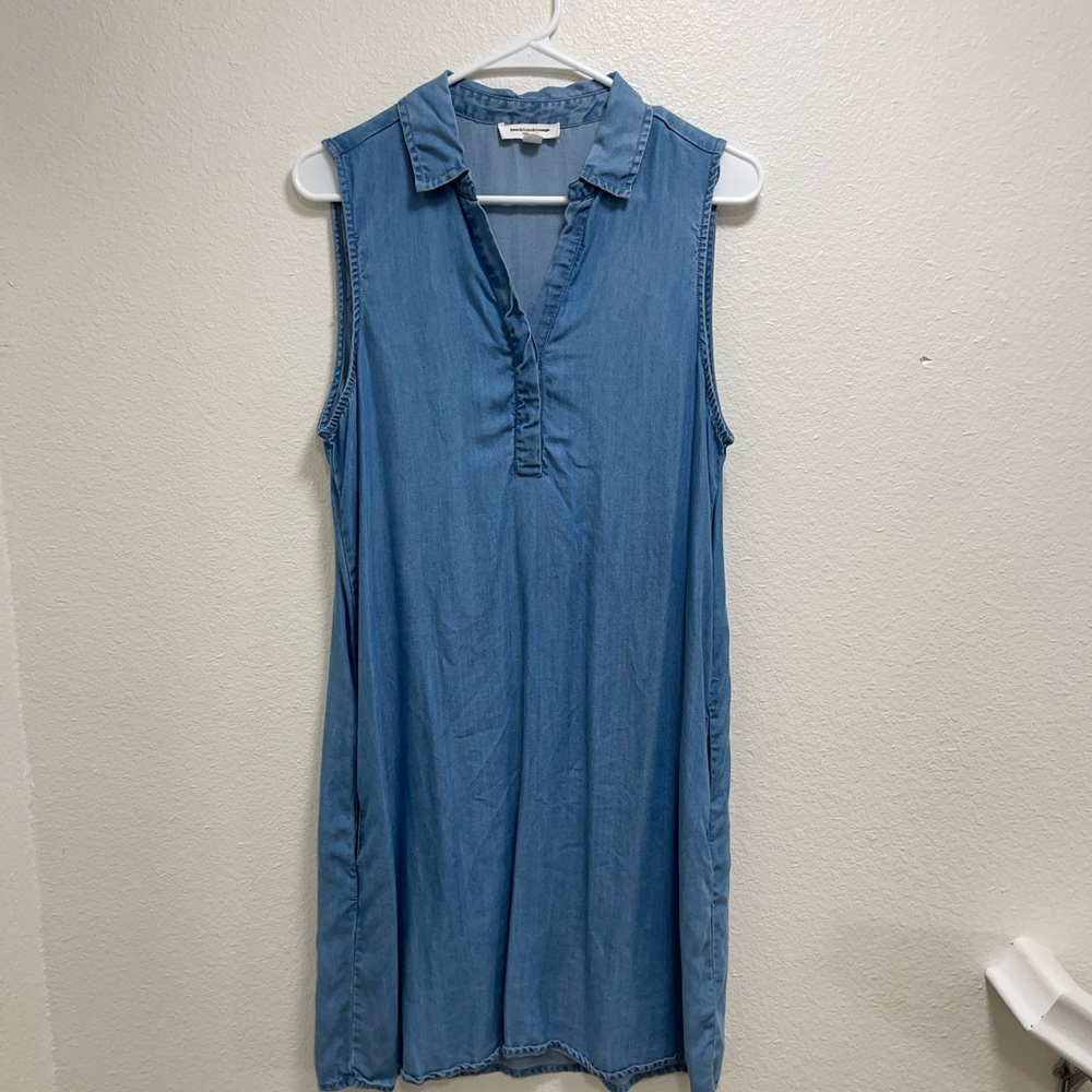 Beach Lunch Lounge sleeveless denim dress size medium